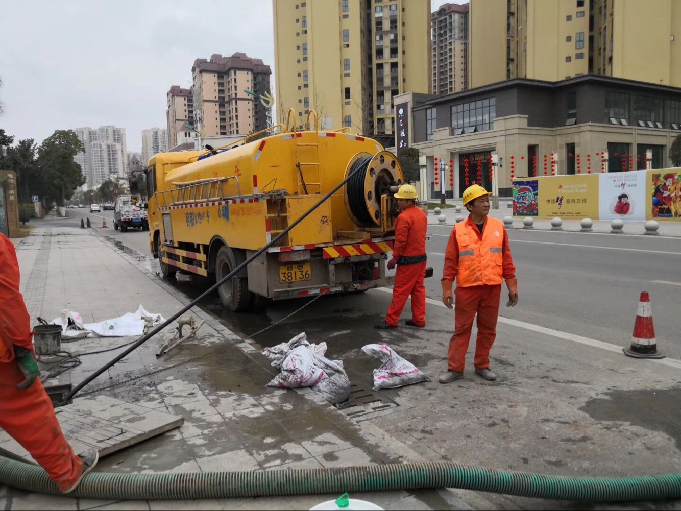 涧西排污管道清淤-管道清洗